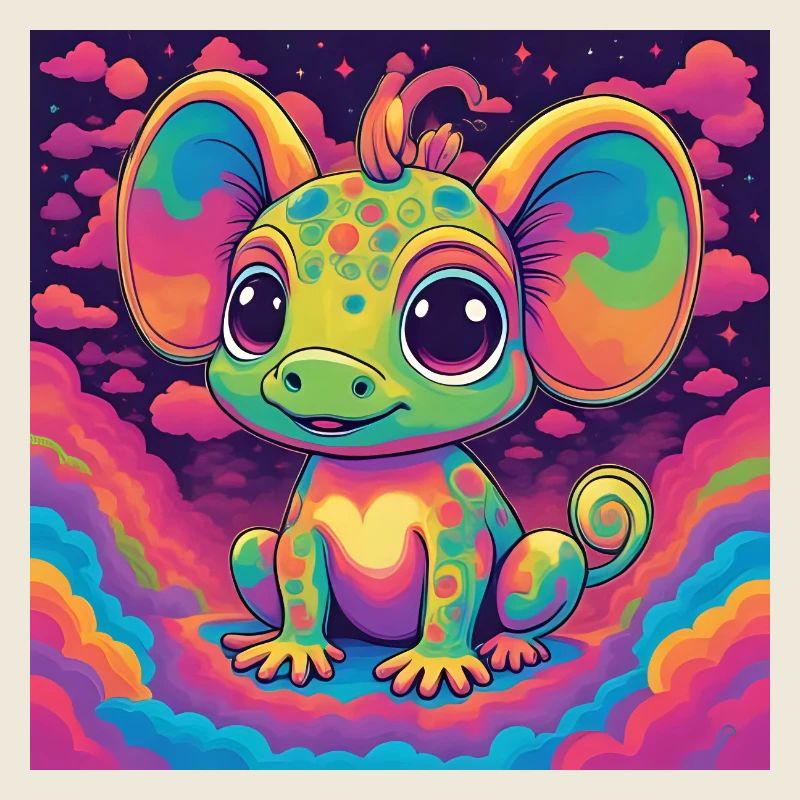 Kawaii Regenbogen-Dinosaurier