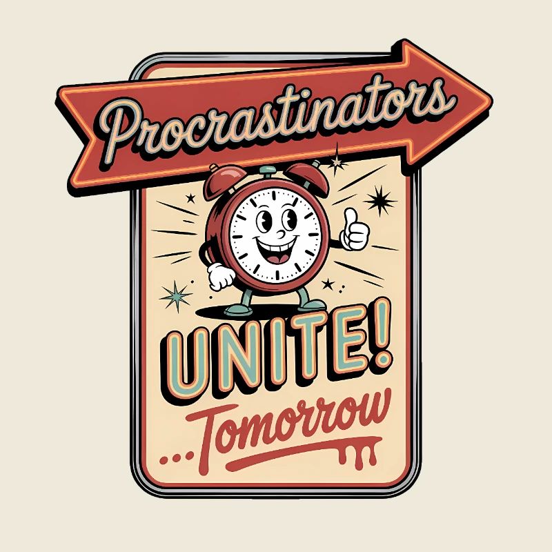 Les procrastinateurs s’unissent... Demain - Procrastique drôle