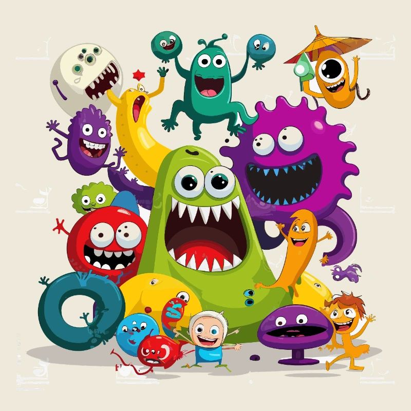 Colorful Monster Troop Parade