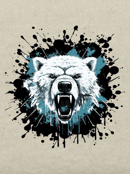 Eisbär im Splatter-Style