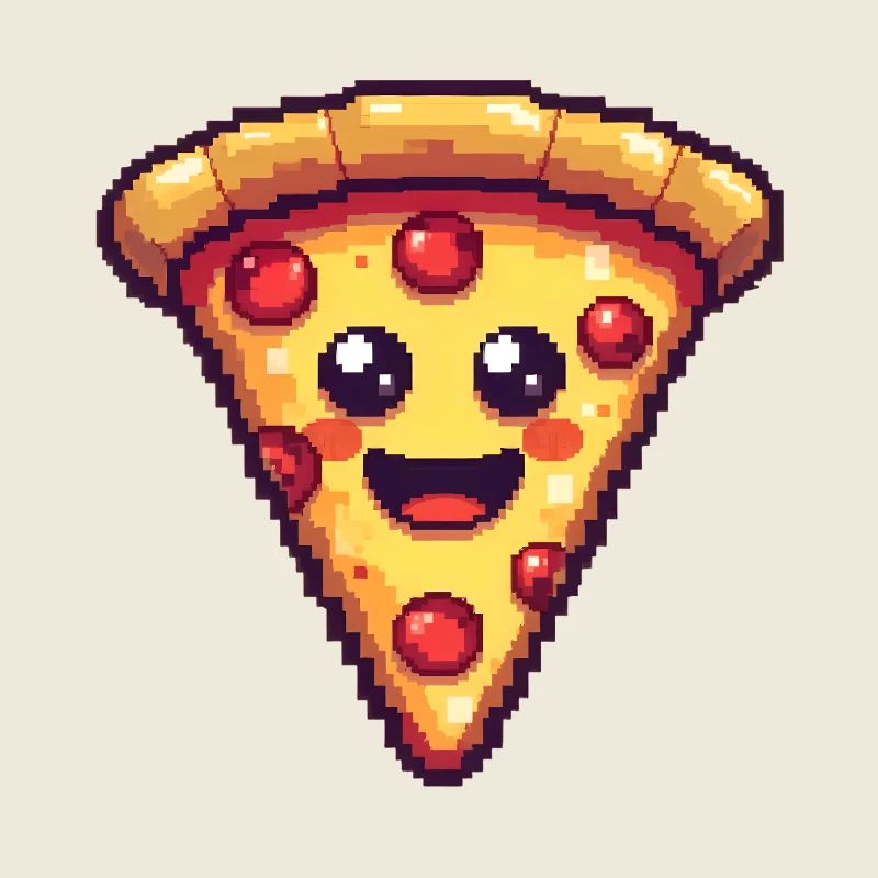 Pixel Pizza Smiling Slice