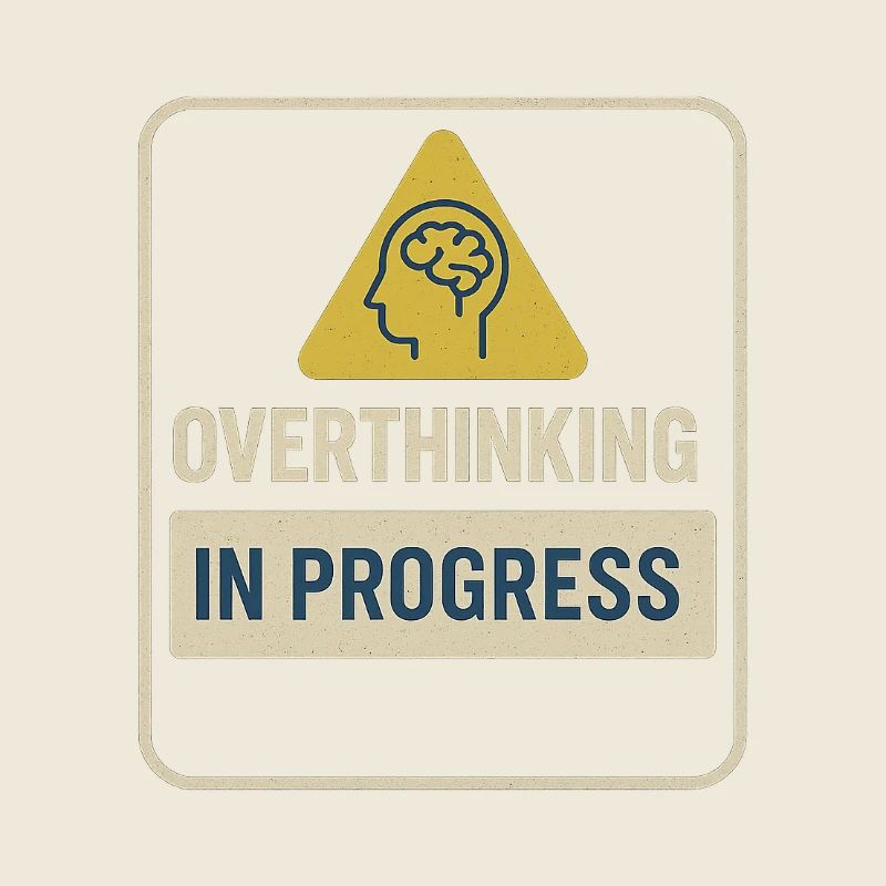 Overthinking in Progress Abzeichen