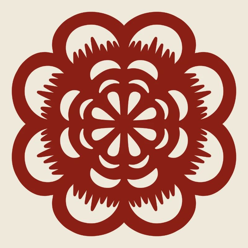 Découpage floral chinois