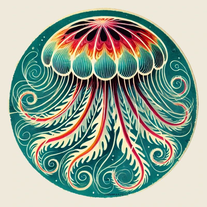 Lebendige Quallen-Mandala