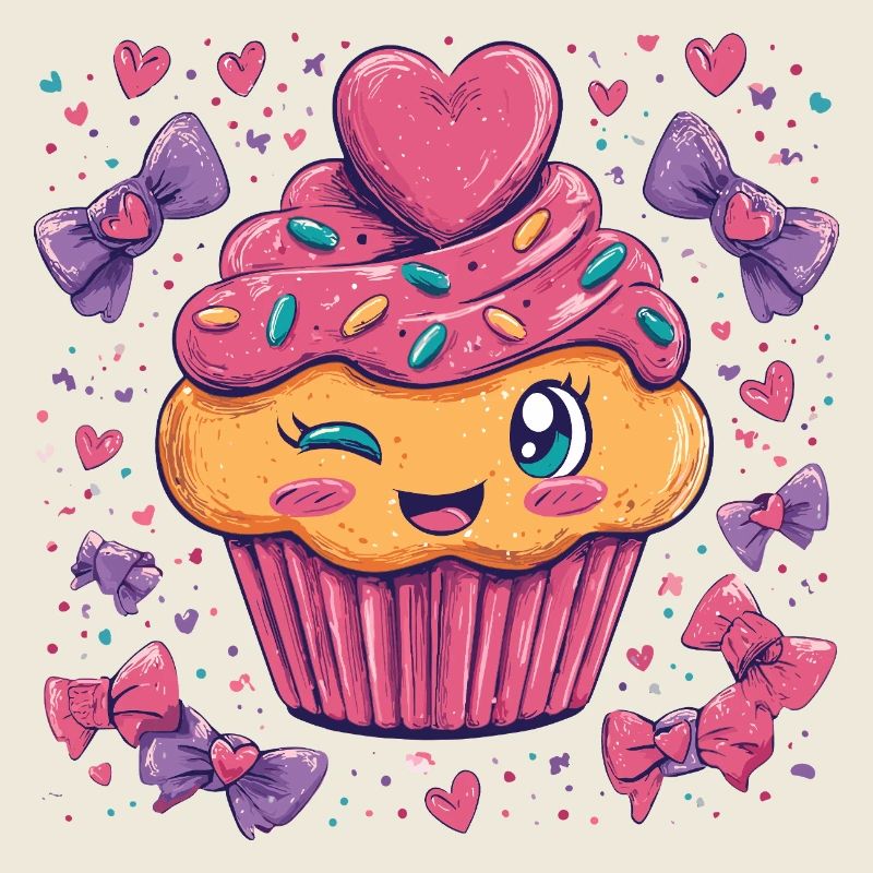 Herzsprinkle Cupcake Charme
