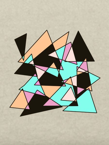 Geometric pastel triangles