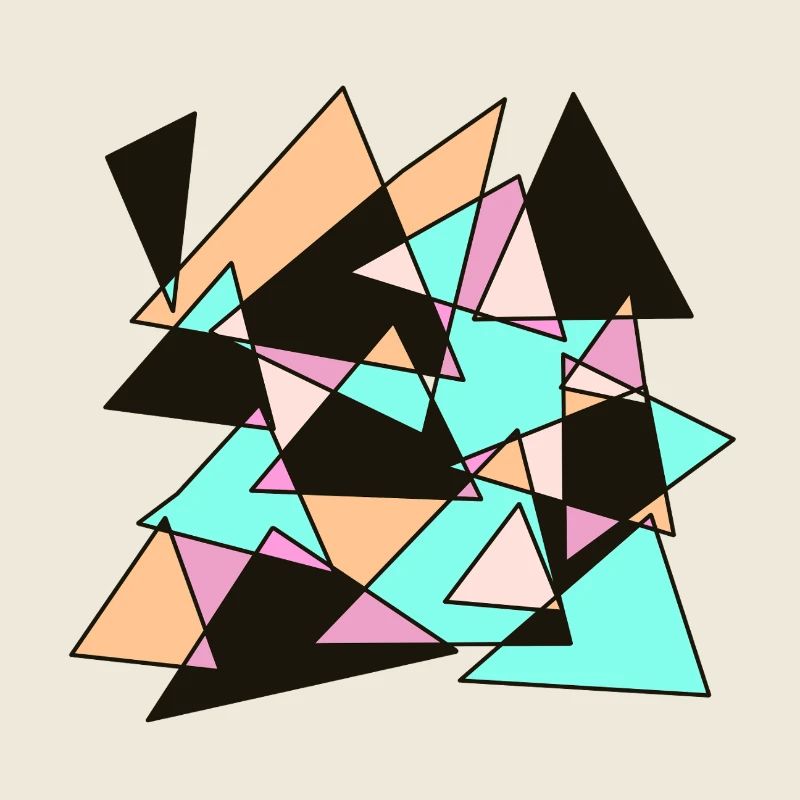 Triangles pastel géométriques