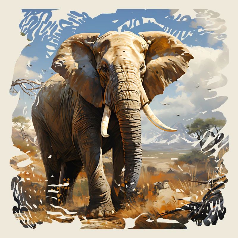 African elephant in sunlight