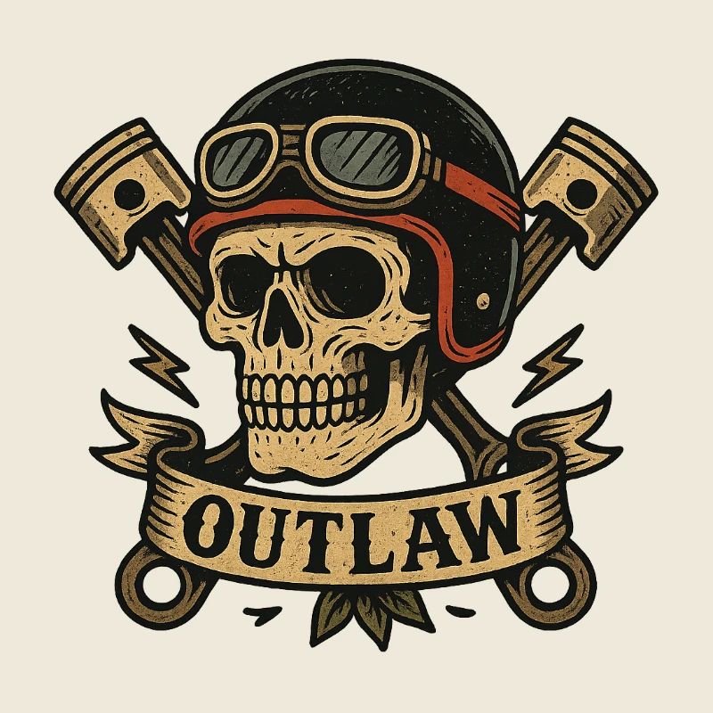 Outlaw Schädel Moto Design