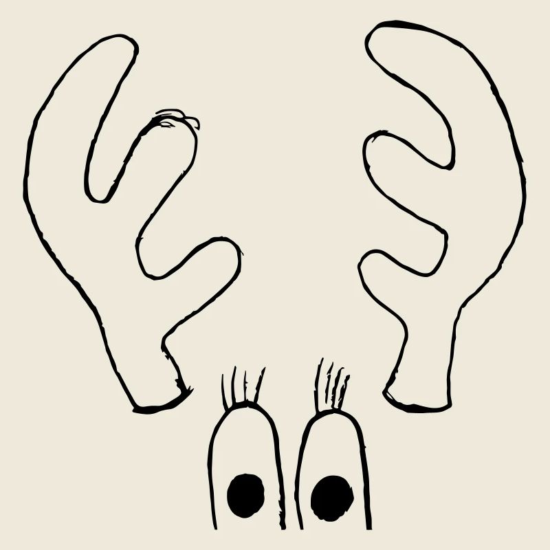 Elch mit großen Augen