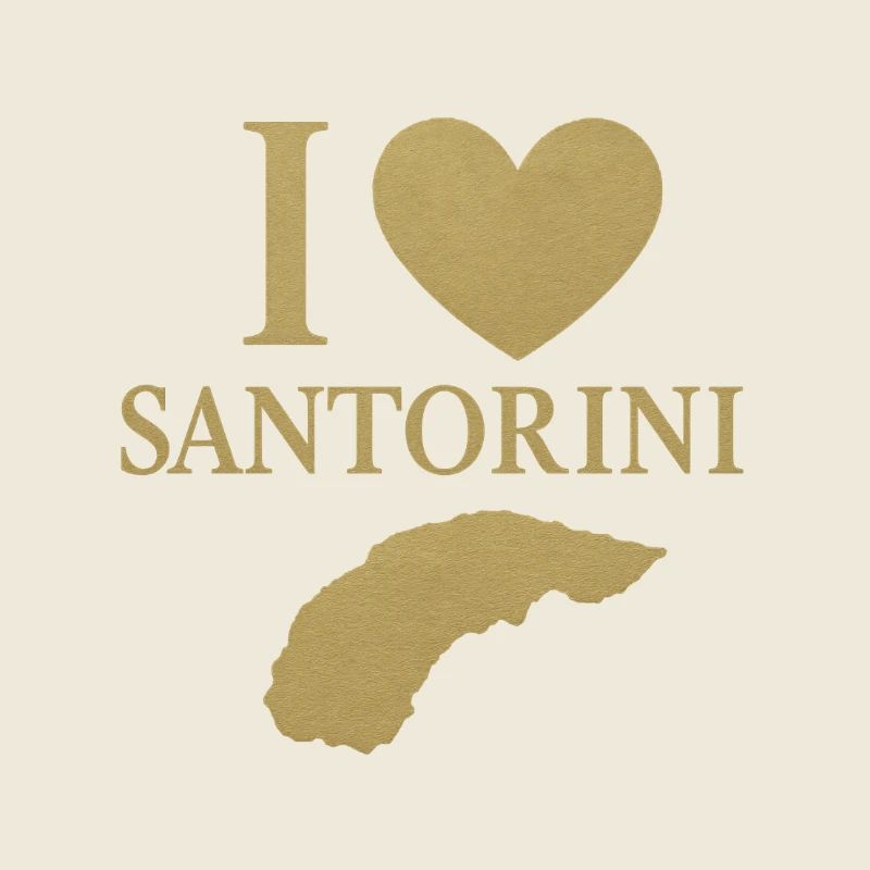 Ich liebe Santorini Gold