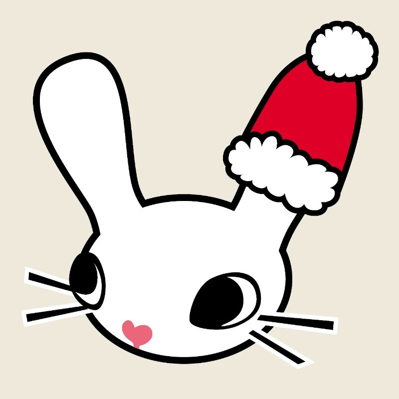 Tête de lapin du Père Noël