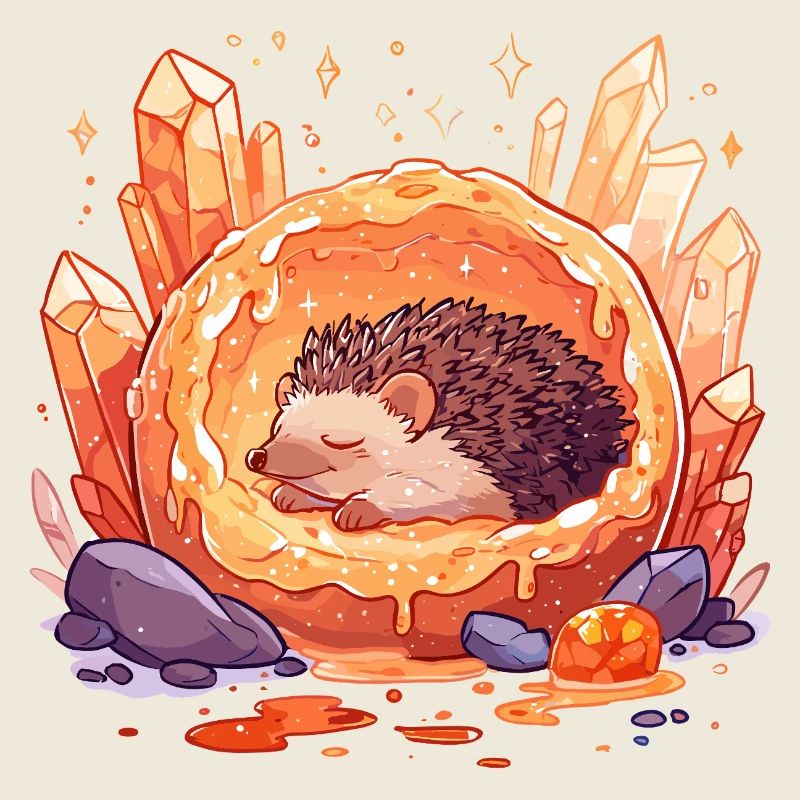 Igel im Kristallorb