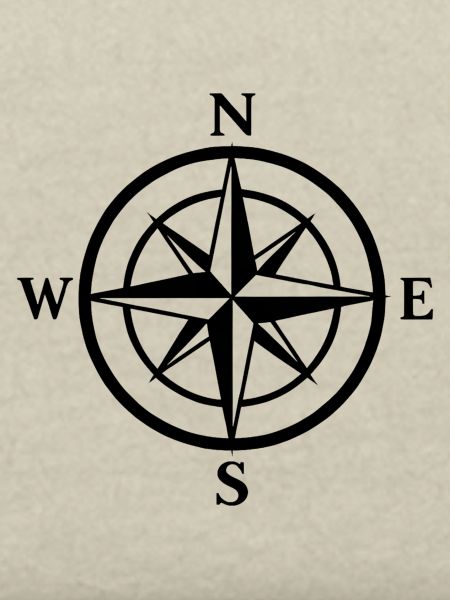 Nordstern Kompassrose Print