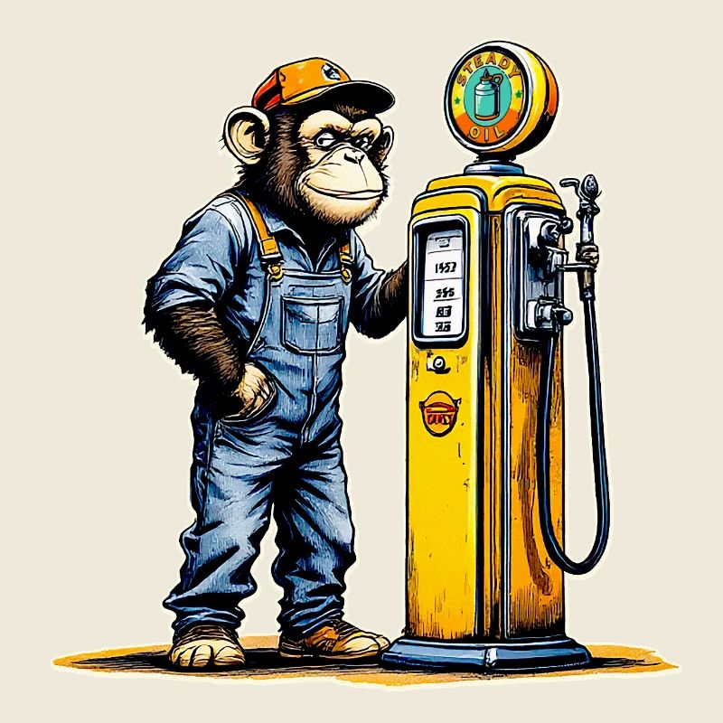 Art vintage de la pompe Monkey