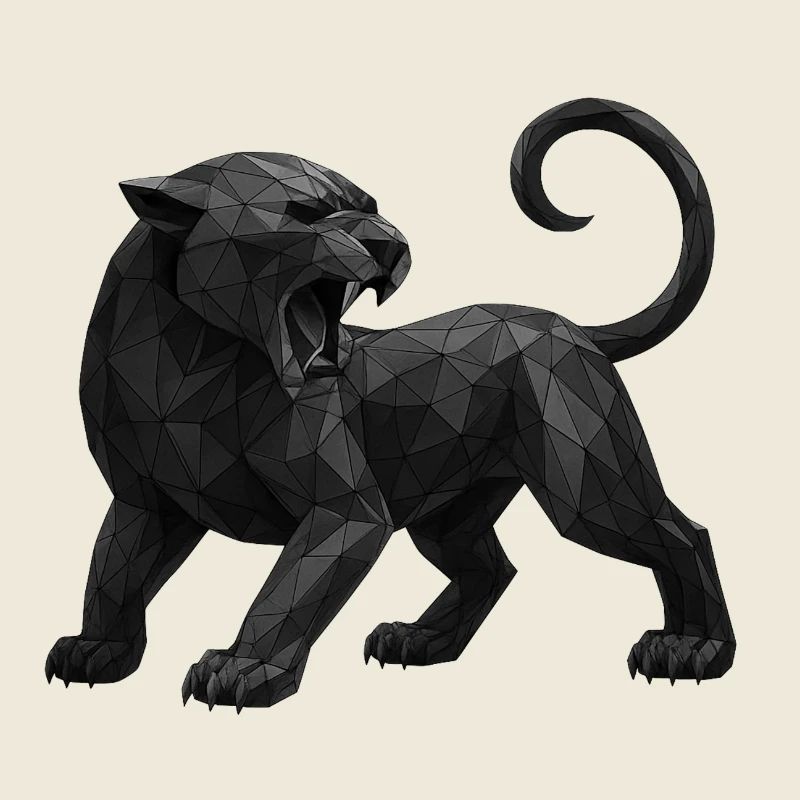 Geometrischer Schwarzpanther