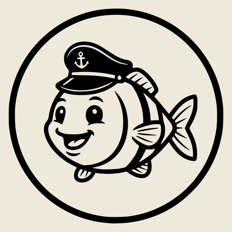 Drôle de Poisson Capitaine Casquette BD