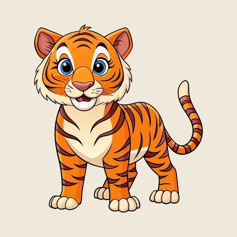 Tigre style dessin animé