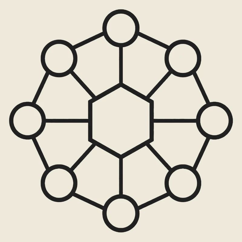 Geometrisches Hexagonen-Mandala