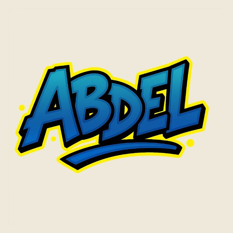 Graffiti Prénom Abdel cadeau idéal imprimable