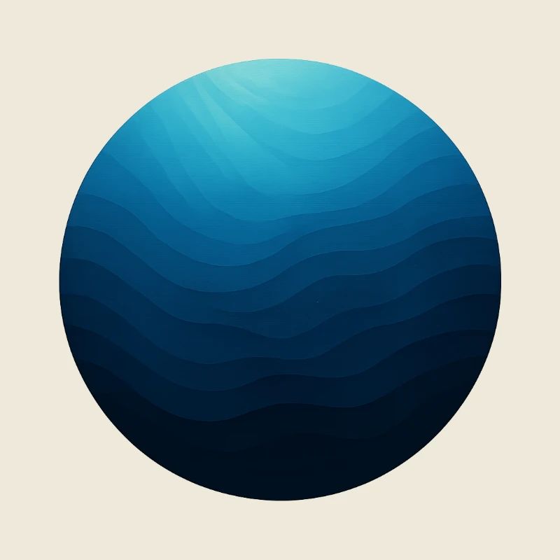 Ocean Circle in Blue Waves