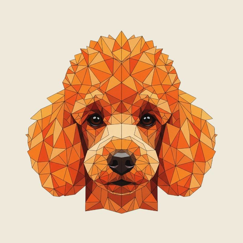 Orange Geometrischer Pudel