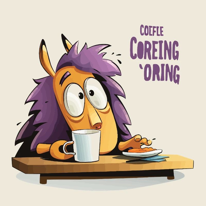 Hérisson au café le matin