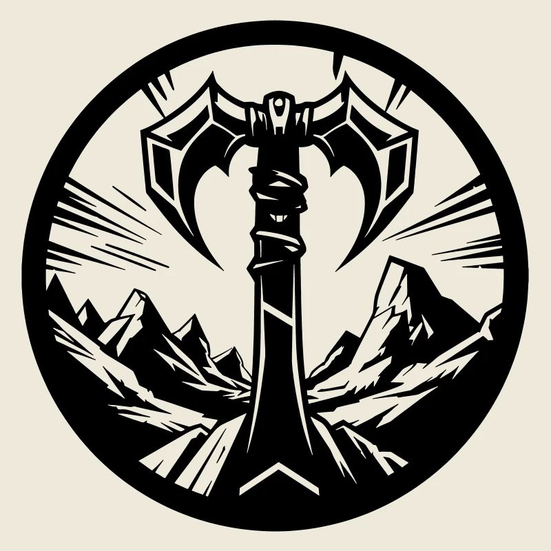 Symbole barbare – Hache tribale