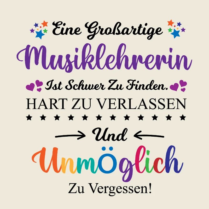 Musiklehrerin Beruf Abschied Geschenk Danke Spruch