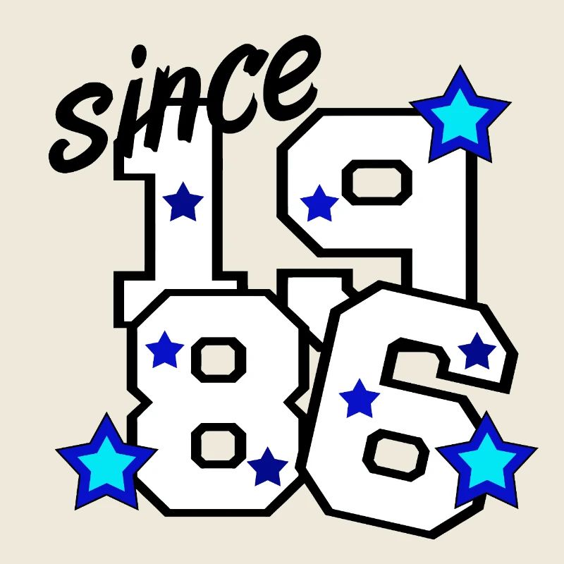 1986 Sterne Zifferndesign , 40.Geburtstag