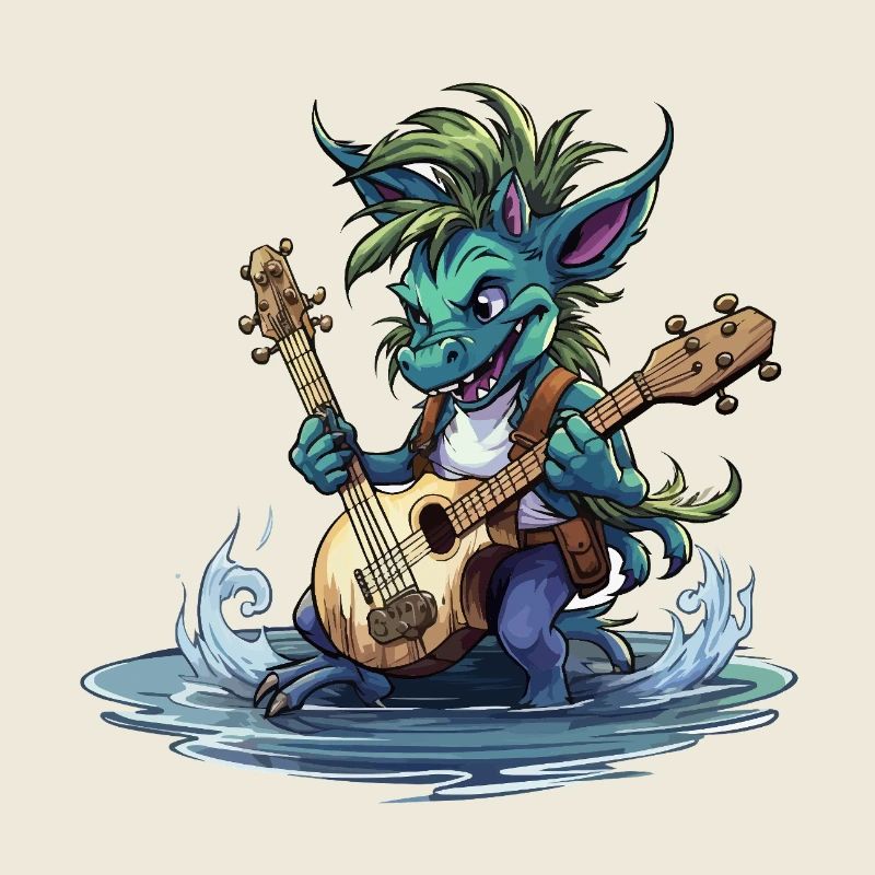 Wasserdrache Gitarrist