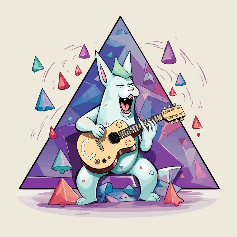 Crystal Bunny à la guitare