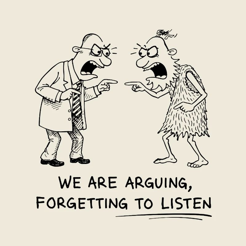 Streit und Zuhören Dialog