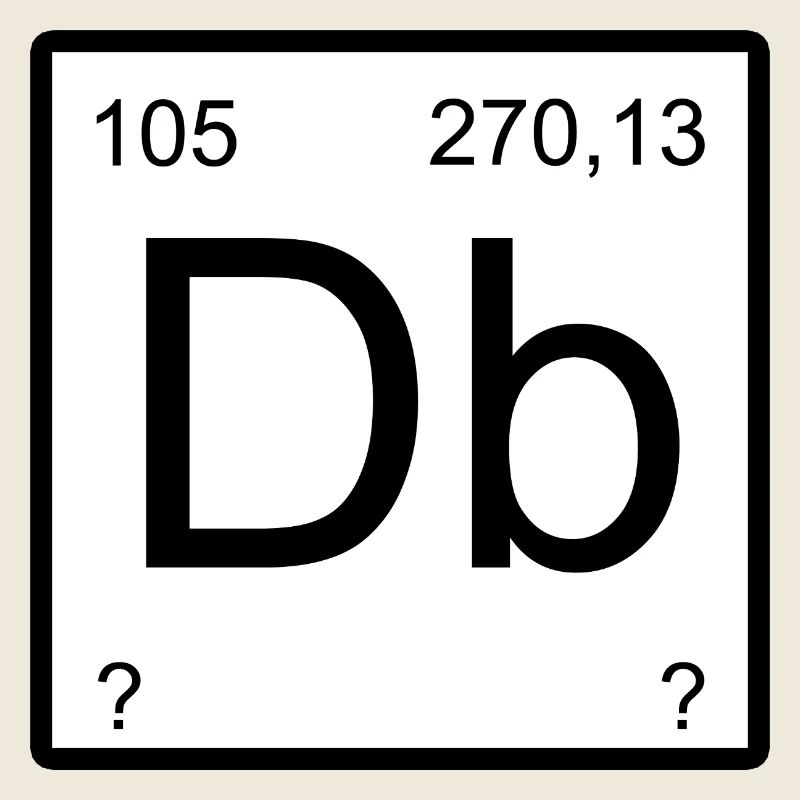 Dubnium Element Typografie
