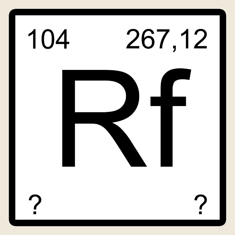 Rutherfordium Symbol Quadrat