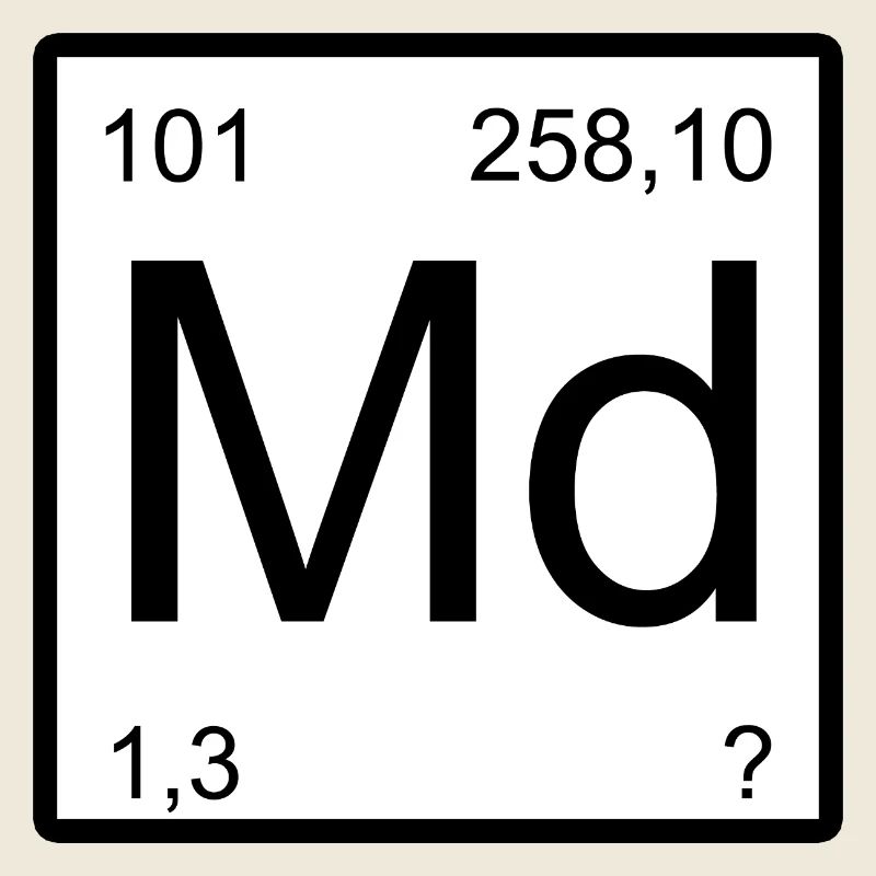 Md Mendelevium Element Monogram