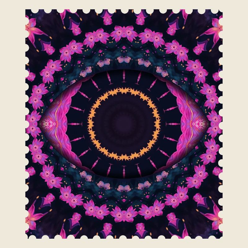 Cercle de fleurs kaléidoscopique
