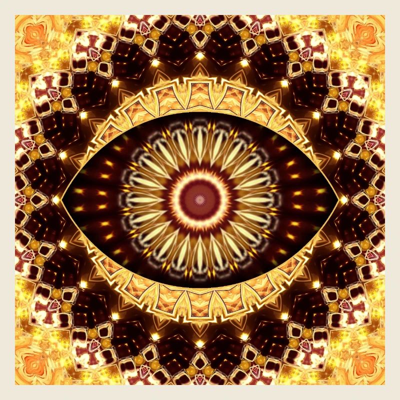 Kaléidoscope Mandala Tons d’or