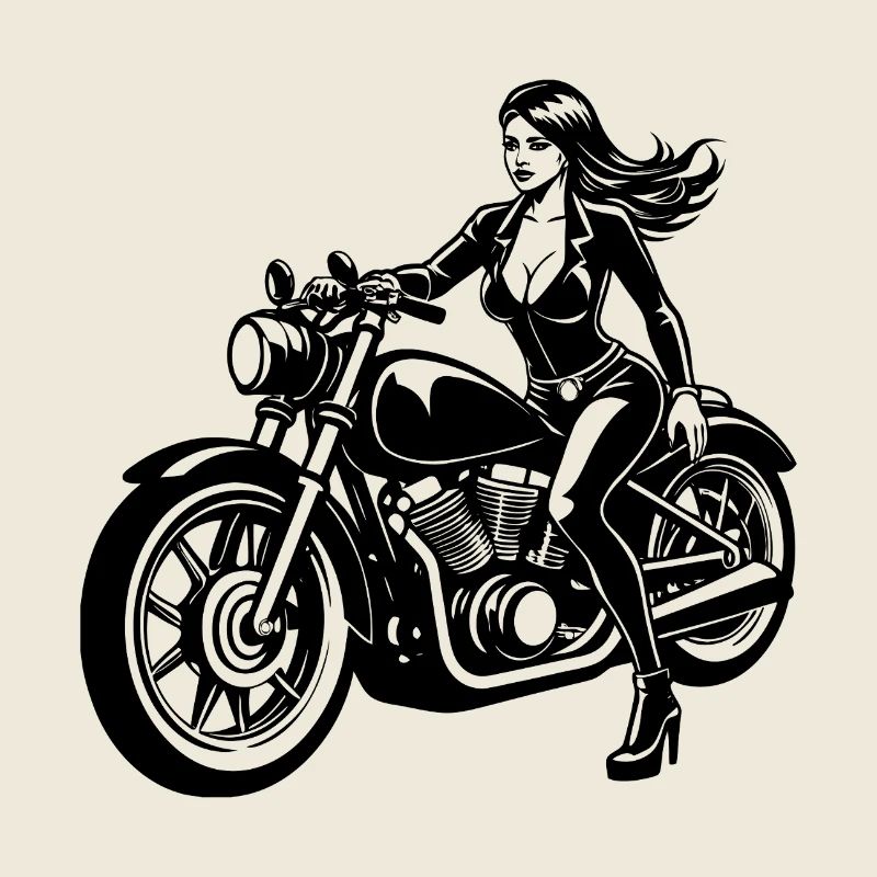 Sexy Motorradmädchen