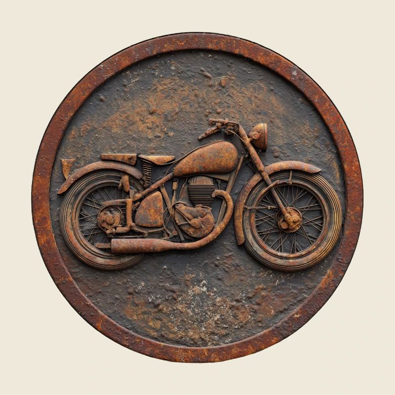 Emblème Moto Ancienne – Design Rétro Classique