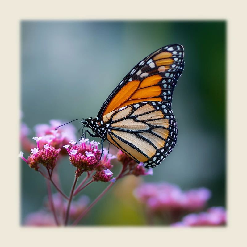 Macro du papillon monarque