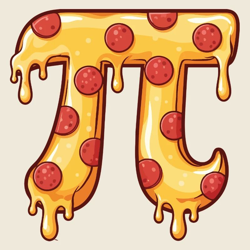 Pizza Pi, nerd de la nourriture drôle, amateur de jeux de mots de maths