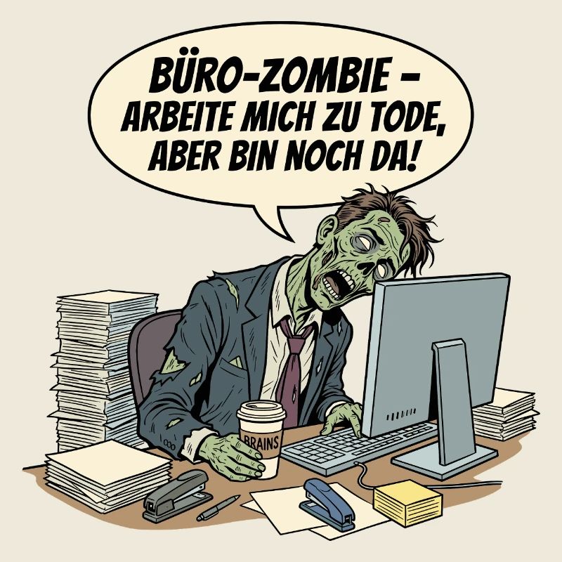 Office zombie: Work until death