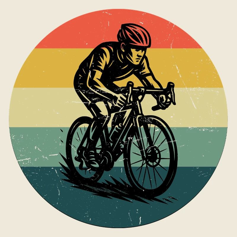 Lustiges Rennrad Motiv