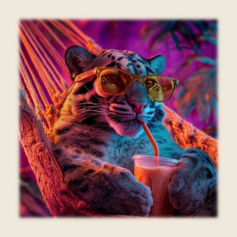 Chilled Leopard Hammock Neon Style