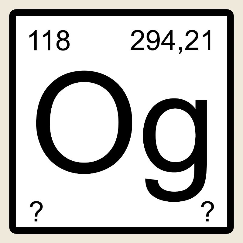 Oganesson Og Element Grafik Periodensystem