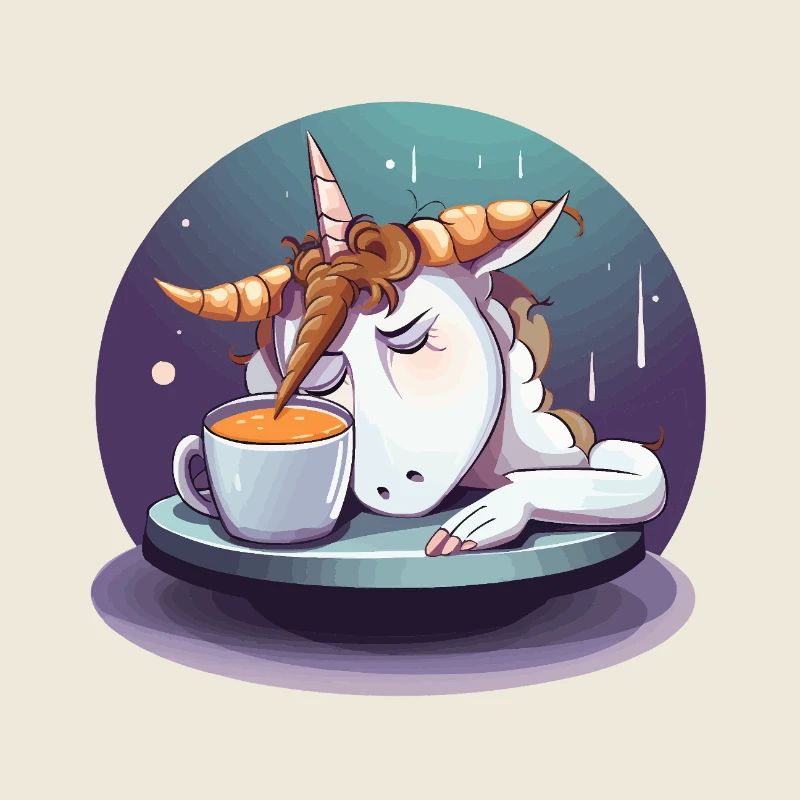 Müdes Einhorn Kaffeezauber