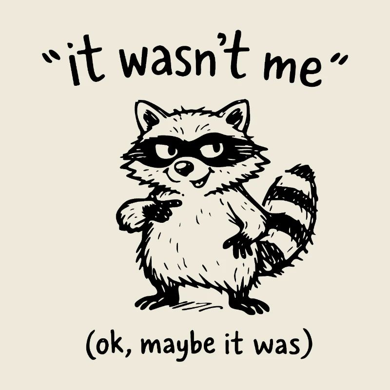 It Wasn't Me Ok Maybe It Was Raccoon