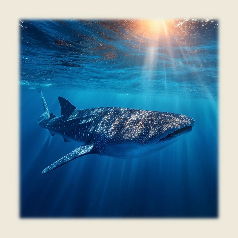 Walhai im Ozean Meeresbewohner Natur Design