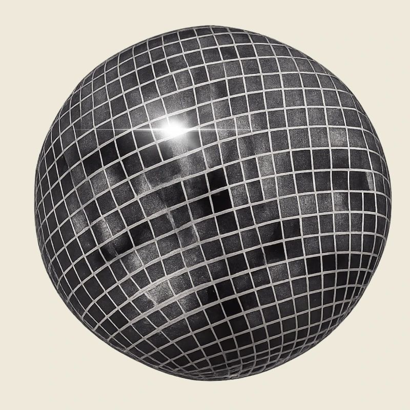 Sphère géométrique à paillettes
